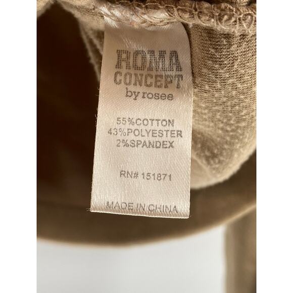 ROMA CONCEPTS By ROSEE Women's Brown Faux Suede Pullover Cropped Hoodie SZ M - Picture 9 of 11